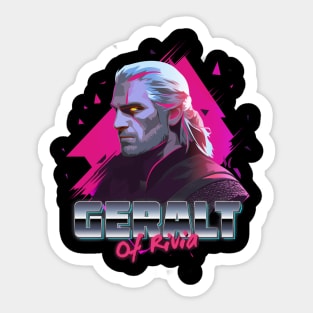 Geralt of Rivia - 80s style aesthetic Sticker